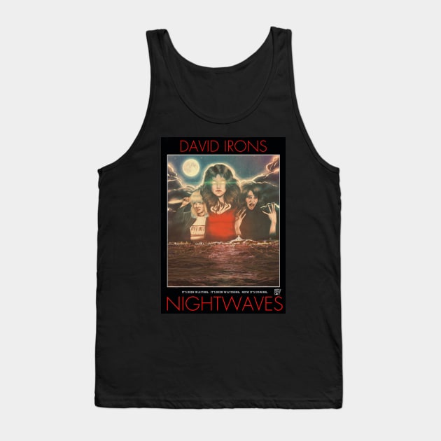 Night Waves Roxi Drive horror novel synthwave T-Shirt Mizucat Tank Top by David Irons Writer: Horror Tees!